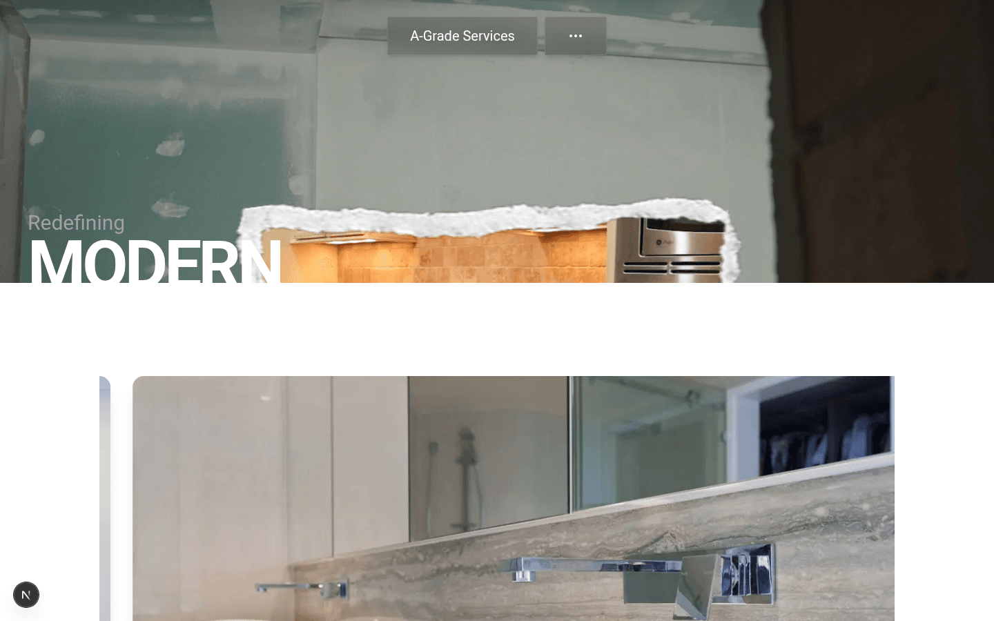 Mid-scroll overlap between sticky hero and carousel