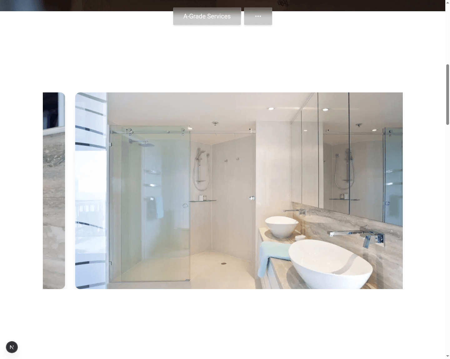 Previous centered project slideshow