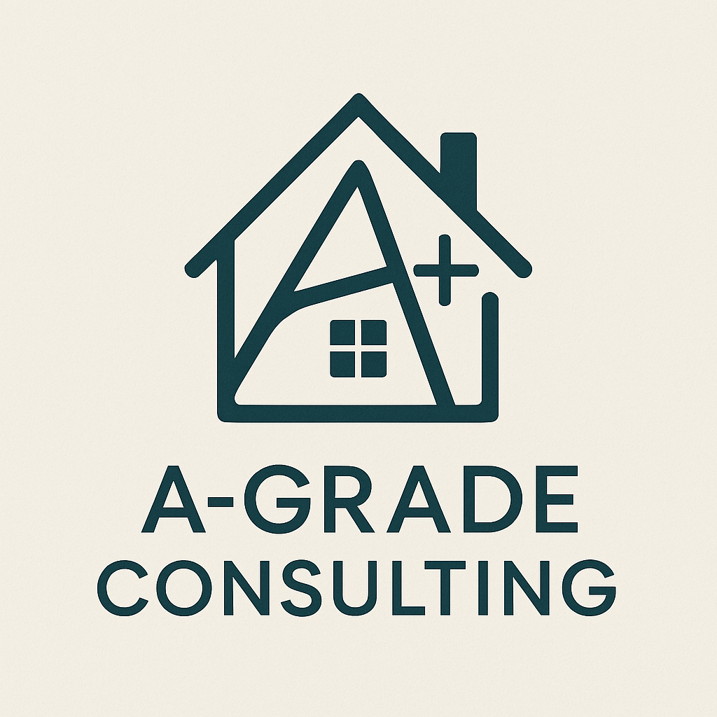 Logo concept 3: green A+ house mark